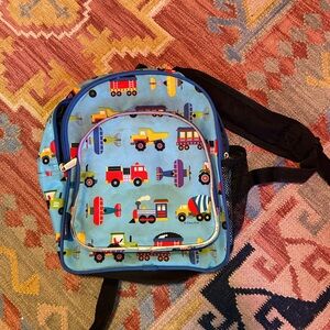 Colorful Kids Backpack with Vehicle Print